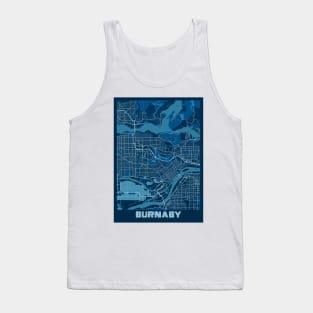 Burnaby - Canada Peace City Map Tank Top